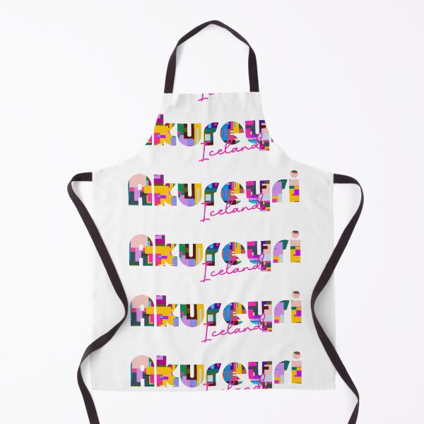 Item preview, Akureyri, Iceland, Vibrant Abstract City Typography Art designed and sold by Wanderful-roads.