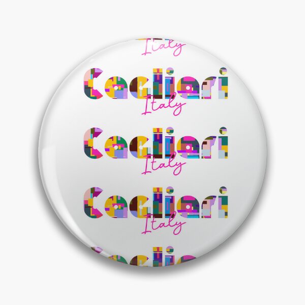 Item preview, Cagliari, Italy, Vibrant Abstract City Typography Art designed and sold by Wanderful-roads.