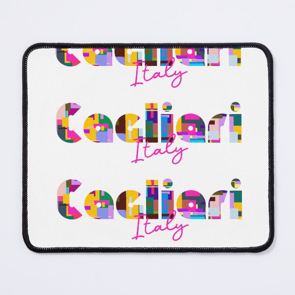 Item preview, Cagliari, Italy, Vibrant Abstract City Typography Art designed and sold by Wanderful-roads.