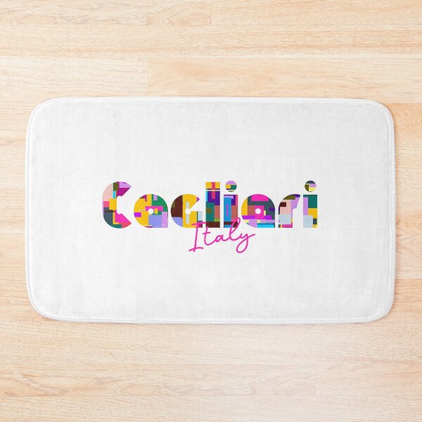 Item preview, Cagliari, Italy, Vibrant Abstract City Typography Art designed and sold by Wanderful-roads.