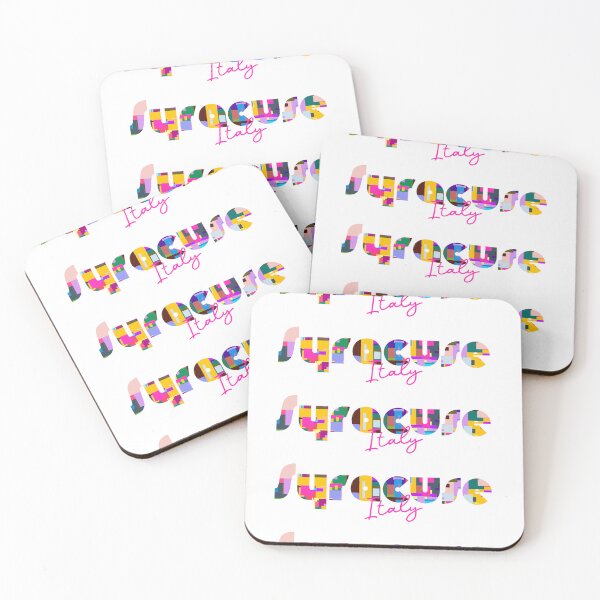 Item preview, Syracuse, Italy, Vibrant Abstract City Typography Art designed and sold by Wanderful-roads.