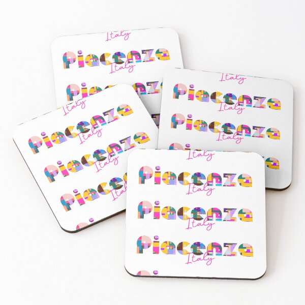 Item preview, Piacenza, Italy, Vibrant Abstract City Typography Art designed and sold by Wanderful-roads.