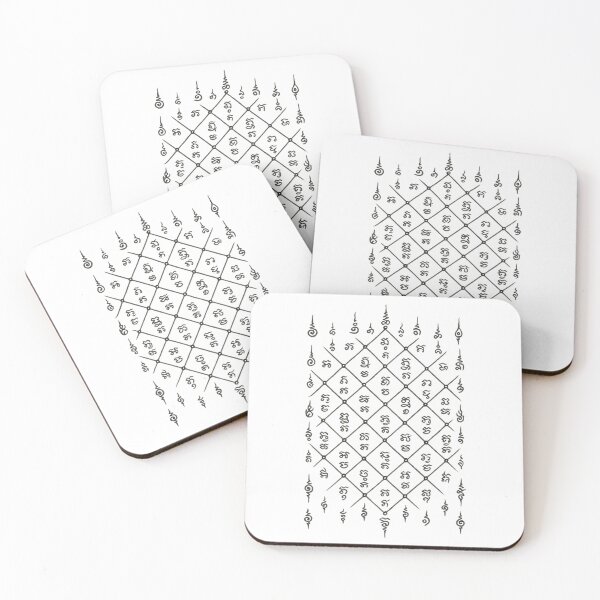 Item preview, Sacred Diamond Grid Yant – Protective Thai Mystic Pattern designed and sold by Sksticker991.