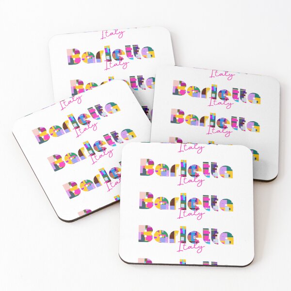 Item preview, Barletta, Italy, Vibrant Abstract City Typography Art designed and sold by Wanderful-roads.