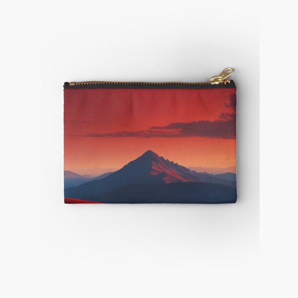 Item preview, Intense Red Sky Over Shadowed Mountain Peak designed and sold by REPTISLAV.