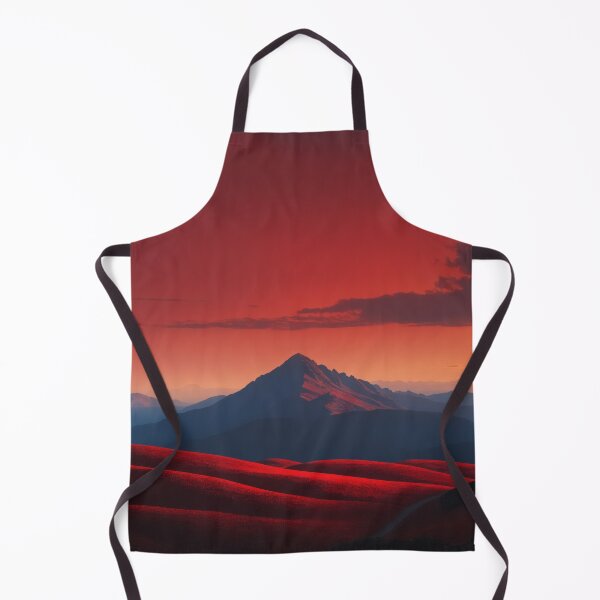Item preview, Intense Red Sky Over Shadowed Mountain Peak designed and sold by REPTISLAV.