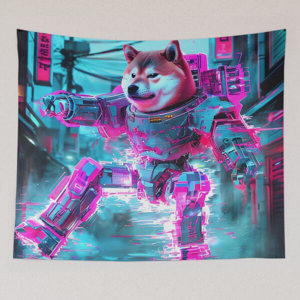Item preview, Cyber Shiba Shogun designed and sold by ONYX Pixee.