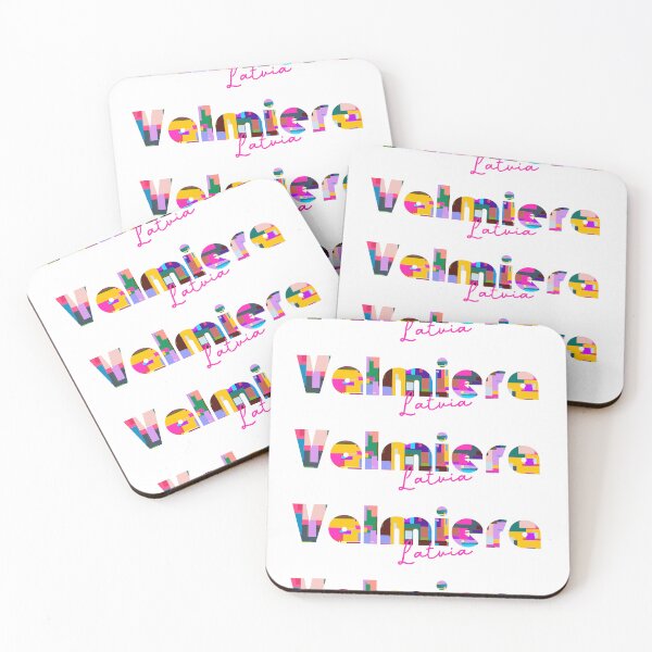 Item preview, Valmiera, Latvia, Vibrant Abstract City Typography Art designed and sold by Wanderful-roads.