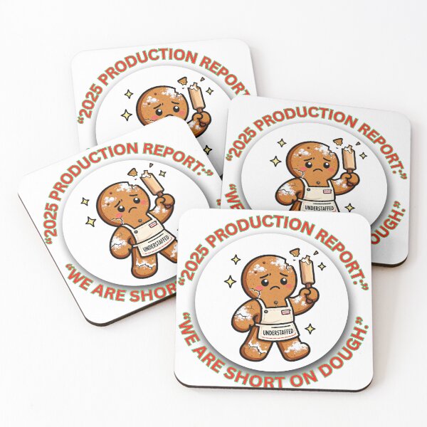 Item preview, We Are Short on Dough — Funny Gingerbread Christmas Office Meme designed and sold by MskynextDigitalstudio.