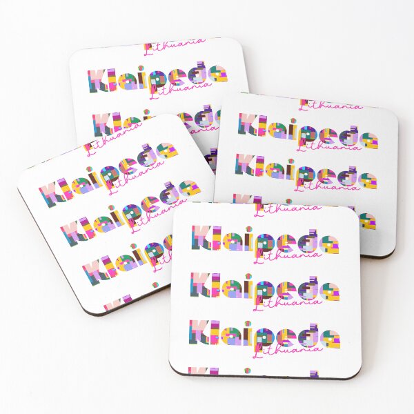 Item preview, Klaipėda, Lithuania, Vibrant Abstract City Typography Art designed and sold by Wanderful-roads.