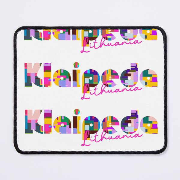Item preview, Klaipėda, Lithuania, Vibrant Abstract City Typography Art designed and sold by Wanderful-roads.