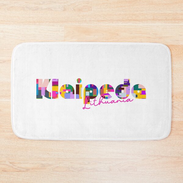 Item preview, Klaipėda, Lithuania, Vibrant Abstract City Typography Art designed and sold by Wanderful-roads.