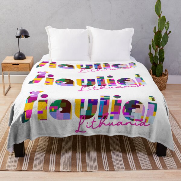 Item preview, Šiauliai, Lithuania, Vibrant Abstract City Typography Art designed and sold by Wanderful-roads.