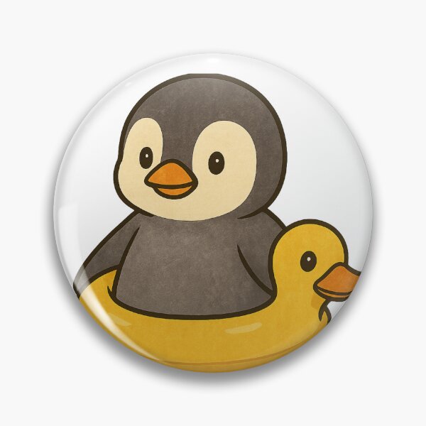 Item preview, Penguin in a rubber ring designed and sold by halibutgoatramb.