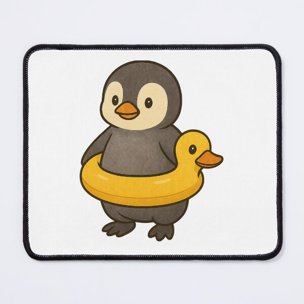Item preview, Penguin in a rubber ring designed and sold by halibutgoatramb.