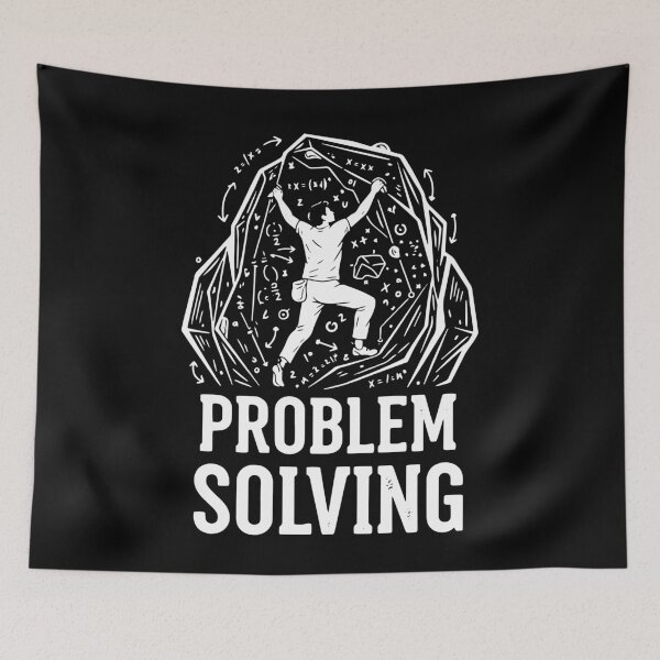 Item preview, Problem Solving Climbing Rock Bouldering Design designed and sold by LuminOrb.