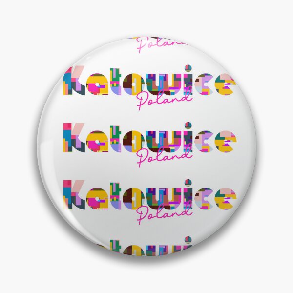 Item preview, Katowice, Poland, Vibrant Abstract City Typography Art designed and sold by Wanderful-roads.