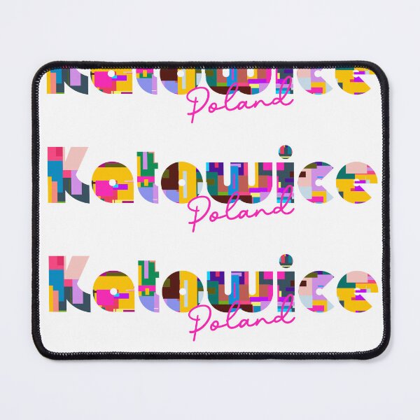 Item preview, Katowice, Poland, Vibrant Abstract City Typography Art designed and sold by Wanderful-roads.