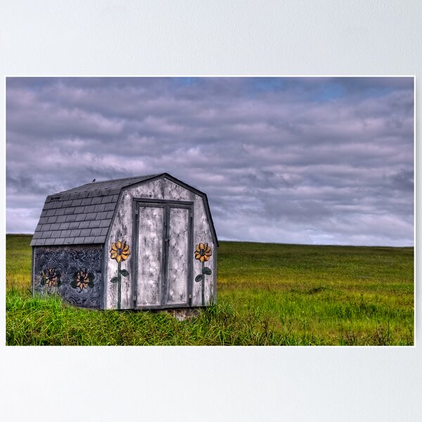 Sunflowers and Farm Fields Poster