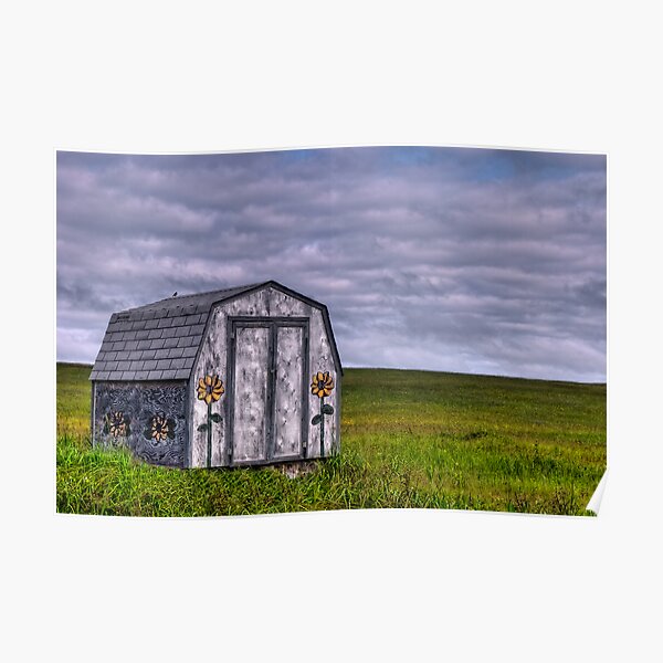 Sunflowers and Farm Fields Poster