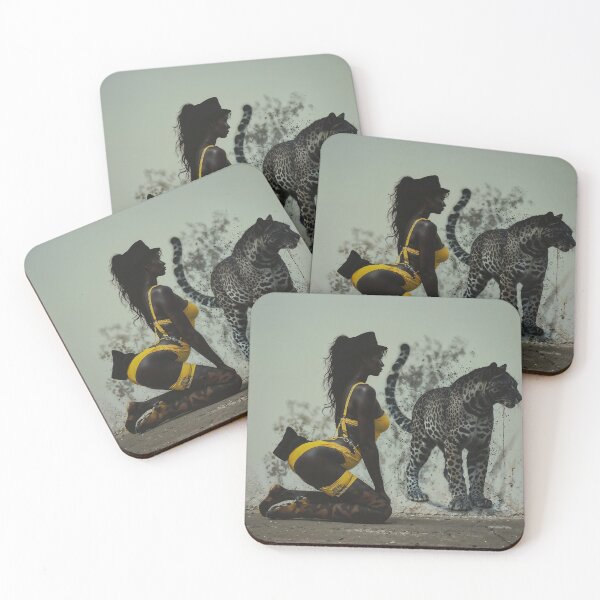 Item preview, Woman in Yellow with Leopard Mural designed and sold by DavidePoggio.
