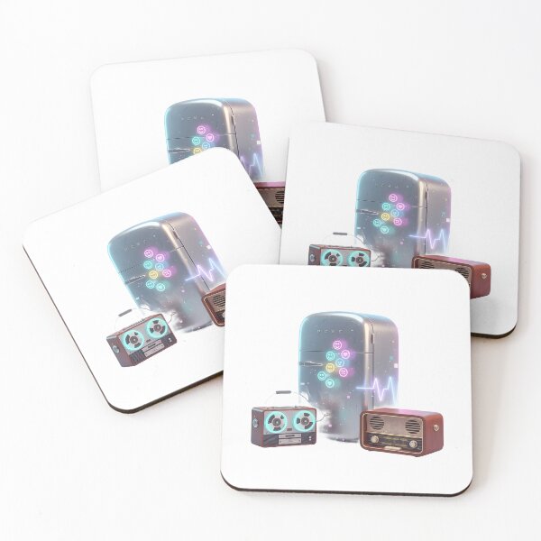 Item preview, Retro Glitch: Vintage Tech & Neon Vibes designed and sold by TheChubbyShop.