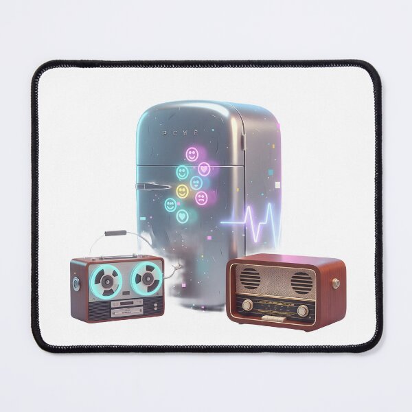 Item preview, Retro Glitch: Vintage Tech & Neon Vibes designed and sold by TheChubbyShop.