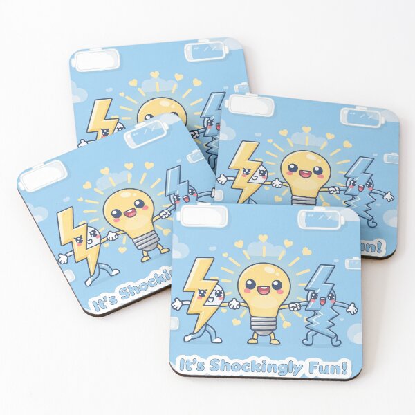 Item preview, Dancing Lightning Friends – It’s Shockingly Fun! Playful Physics Art designed and sold by HappySproutArt.