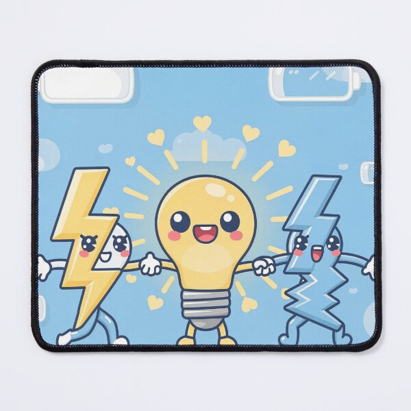 Item preview, Dancing Lightning Friends – It’s Shockingly Fun! Playful Physics Art designed and sold by HappySproutArt.