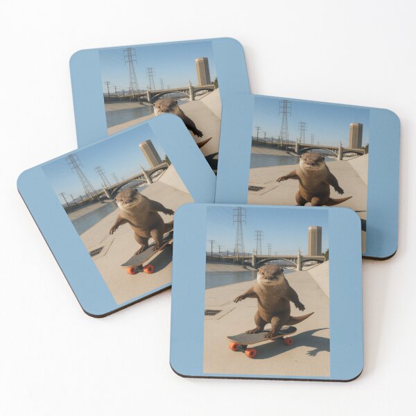 Item preview, Skateboarding Otter designed and sold by Tridentulus.