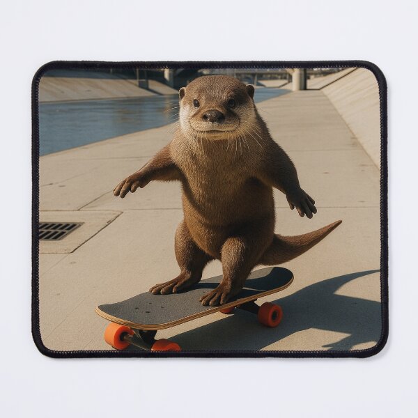 Item preview, Skateboarding Otter designed and sold by Tridentulus.