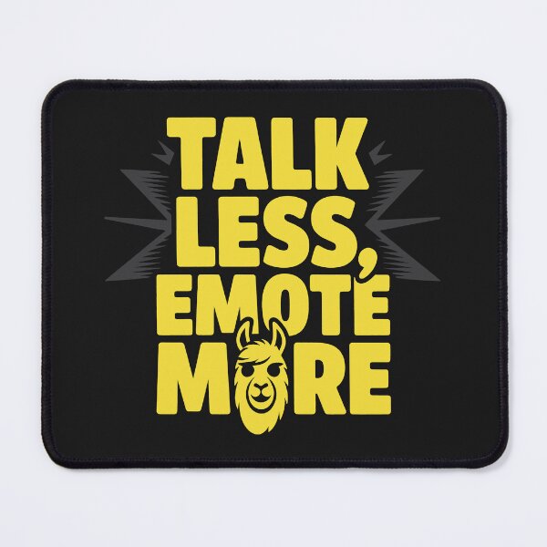Item preview, Talk Less Emote More Llama Meme Lightning Bold Humor Design designed and sold by SplashTastic.