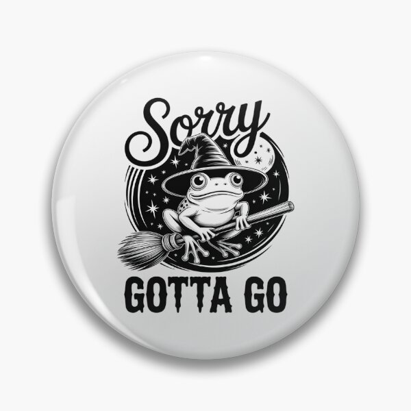 Item preview, Sorry Gotta Go The Vibes are Off Funny Witch Frog designed and sold by CultureSpec.