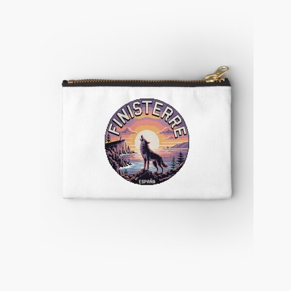 Item preview, Finisterre Spain - Howling Iberian Wolf at Sunset in Pixel Art designed and sold by CircinusStore.