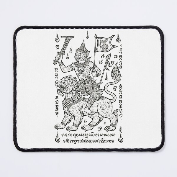 Item preview, Sacred Warrior Riding Singha – Thai Yantra Guardian Artwork designed and sold by Sksticker991.