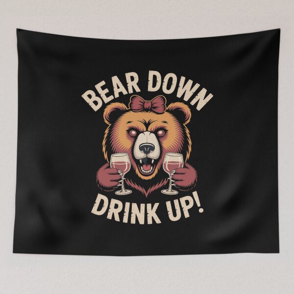 Item preview, Bear Down Drink Up quote apparel for men and women Tank Top designed and sold by ReadySide.