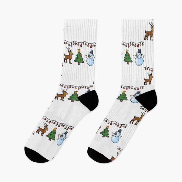 Item preview, Pixel Reindeer, Christmas Tree and Snowman – Cute Holiday Illustration designed and sold by iamKRUK.