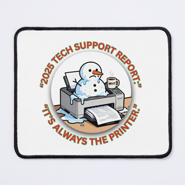 Item preview, Tech Support Christmas Gift – 2025 Printer Meltdown Funny Office Humor Sticker designed and sold by MskynextDigitalstudio.