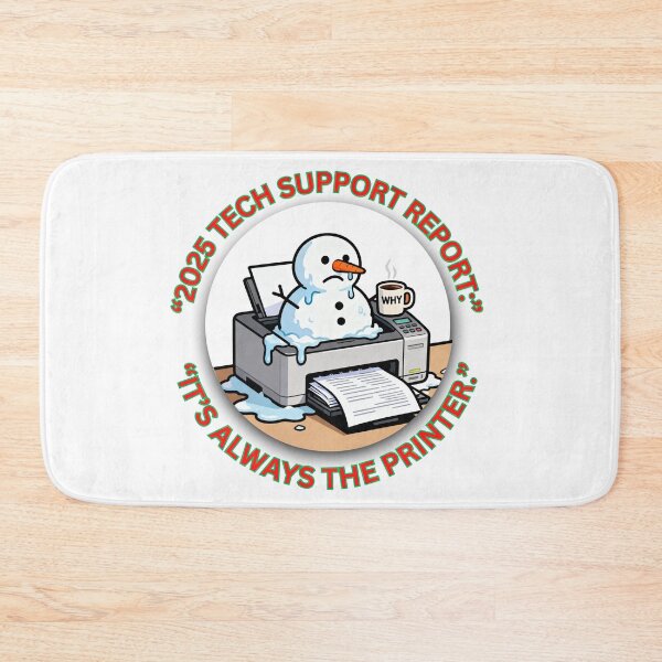 Item preview, Tech Support Christmas Gift – 2025 Printer Meltdown Funny Office Humor Sticker designed and sold by MskynextDigitalstudio.