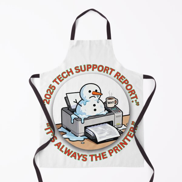 Item preview, Tech Support Christmas Gift – 2025 Printer Meltdown Funny Office Humor Sticker designed and sold by MskynextDigitalstudio.