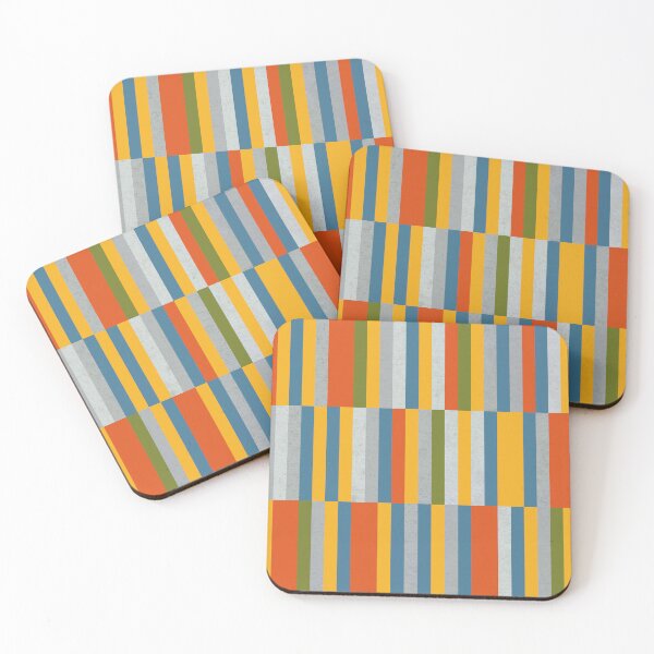 Item preview, Nature Geometry - Modern Stripes in Orange Olive Gray designed and sold by Petra Lang.