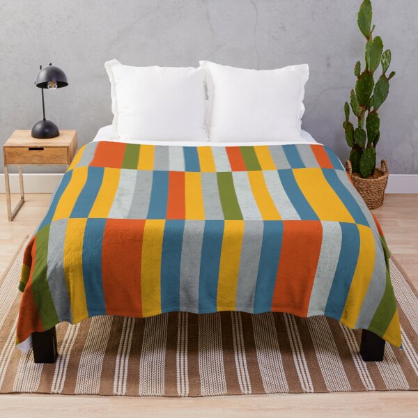 Item preview, Nature Geometry - Modern Stripes in Orange Olive Gray designed and sold by Petra Lang.