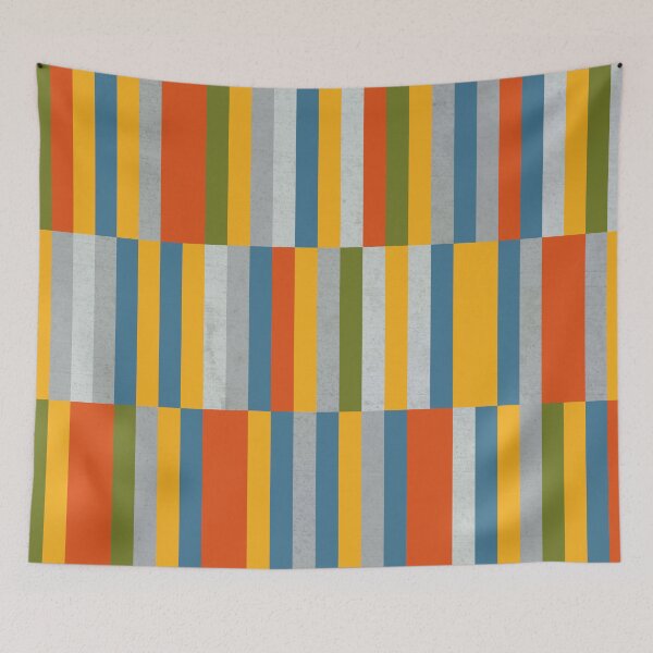 Item preview, Nature Geometry - Modern Stripes in Orange Olive Gray designed and sold by Petra Lang.