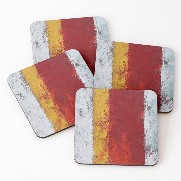 Item preview, abstract vertical strips in red, yellow, and white designed and sold by lautir.