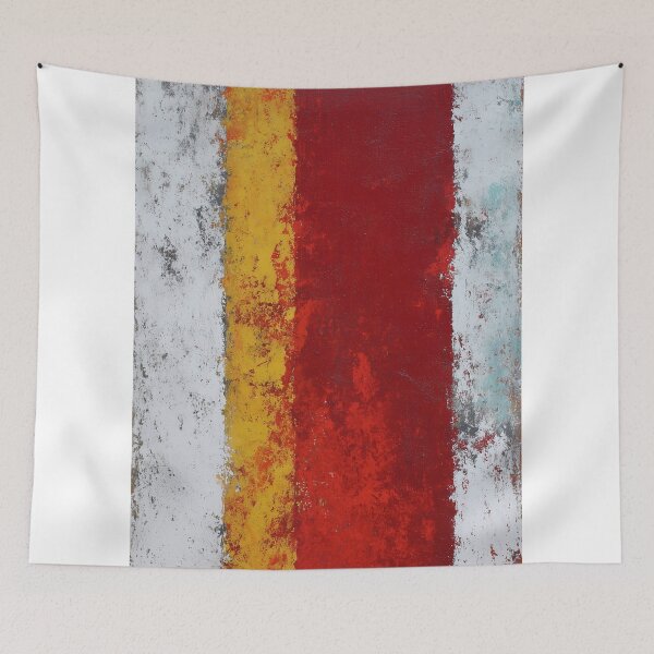 Item preview, abstract vertical strips in red, yellow, and white designed and sold by lautir.