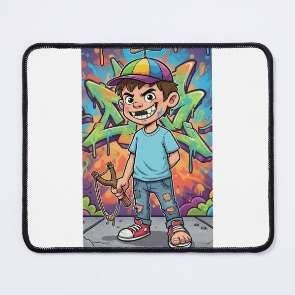 Item preview, Urban Trouble Kid with Slingshot designed and sold by LoganDzign.