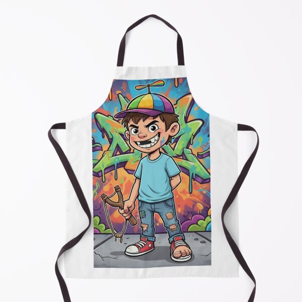 Item preview, Urban Trouble Kid with Slingshot designed and sold by LoganDzign.