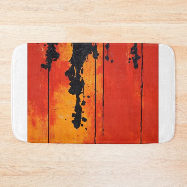 Item preview, Vivid Black Drips on Red and Orange designed and sold by lautir.