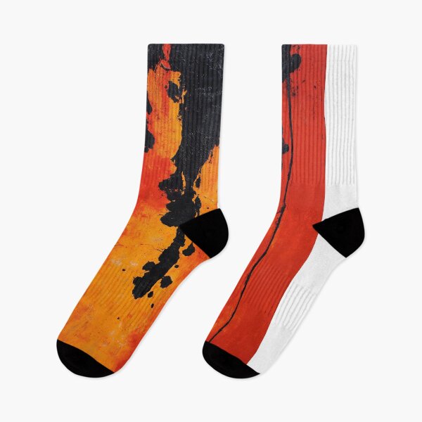 Item preview, Vivid Black Drips on Red and Orange designed and sold by lautir.