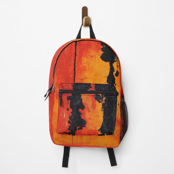 Item preview, Vivid Black Drips on Red and Orange designed and sold by lautir.